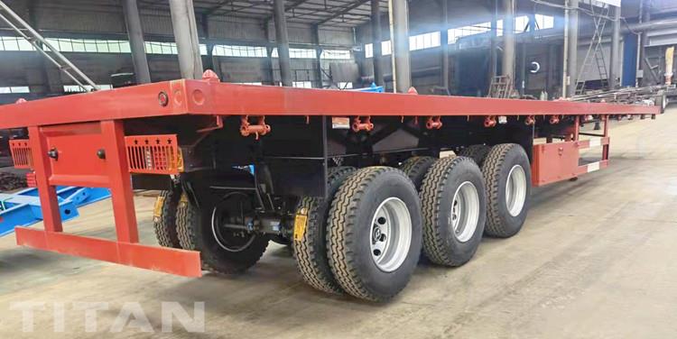 3 Axle 40 Foot Flatbed Tractor Trailer for Sale in Ghana