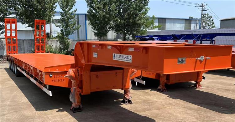 4 Axle 100 Ton Low Bed Truck Trailer for Sale In Angola