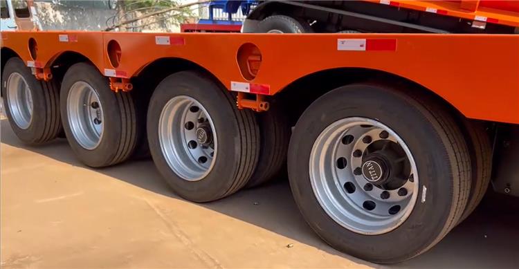 4 Axle 100 Ton Low Bed Truck Trailer for Sale In Angola