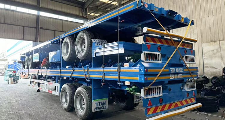 45ft 2 Axle Flatbed Trailer for sale in Tanzania 