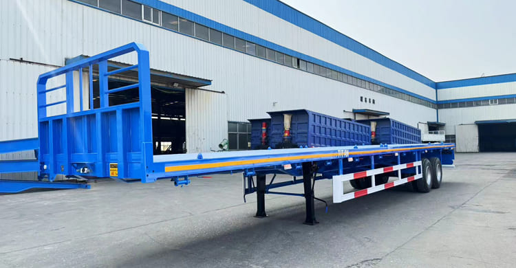 45ft 2 Axle Flatbed Trailer for sale in Tanzania 