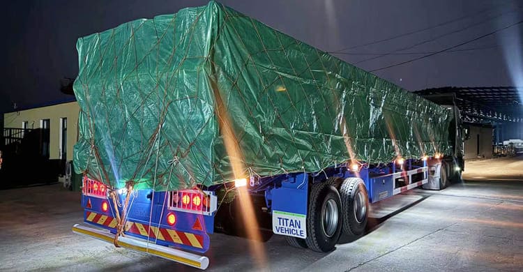 45ft 2 Axle Flatbed Trailer for sale in Tanzania 