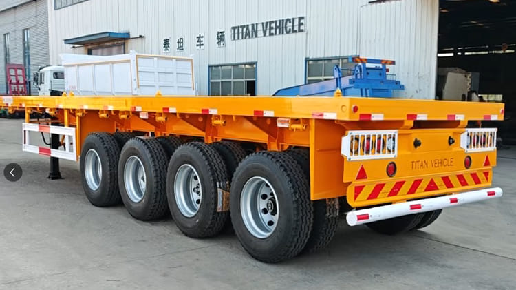 4 Axle Flatbed Semi Trailer for Sale in Tanzania