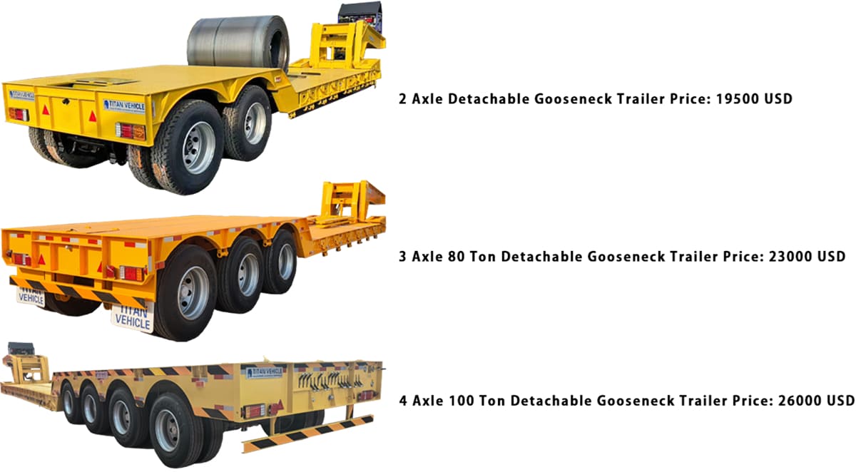 Detachable Gooseneck Trailer Price