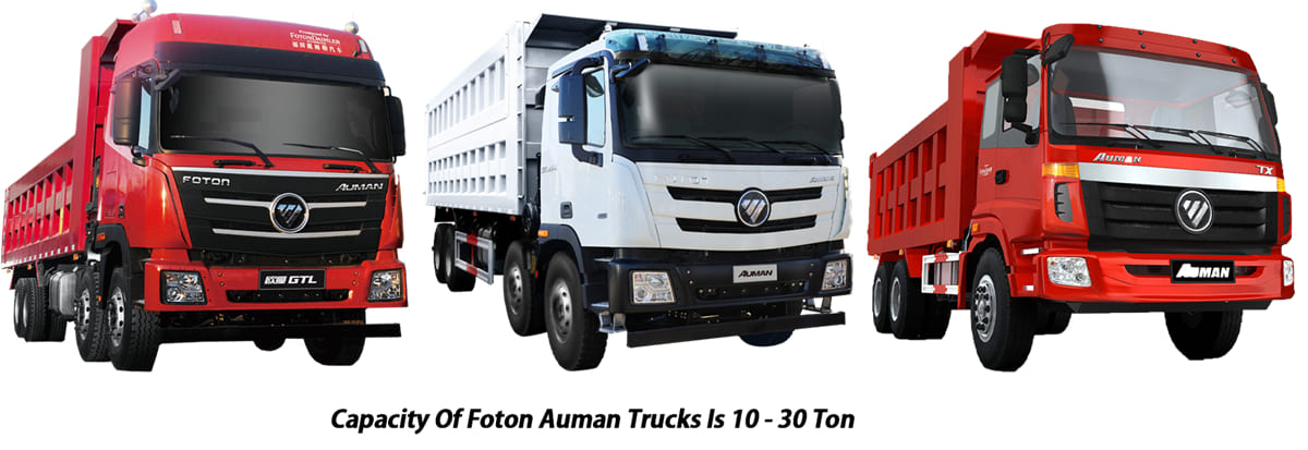 What is the Capacity of The Foton Auman Dump Truck?