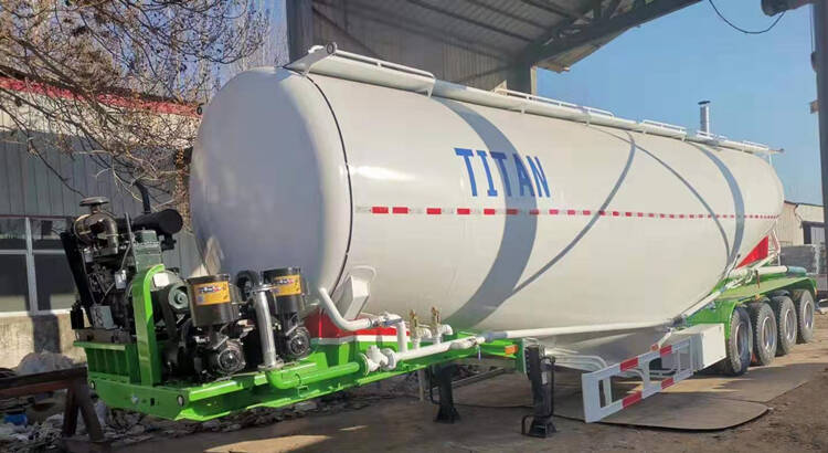 4 Axle 50 Ton Cement Tanker Trailer for Sale In Tanzania