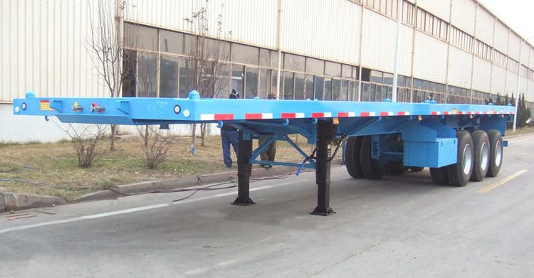Tri Axle 40 Foot Flatbed Trailer Pictures, Images, Stock Photos