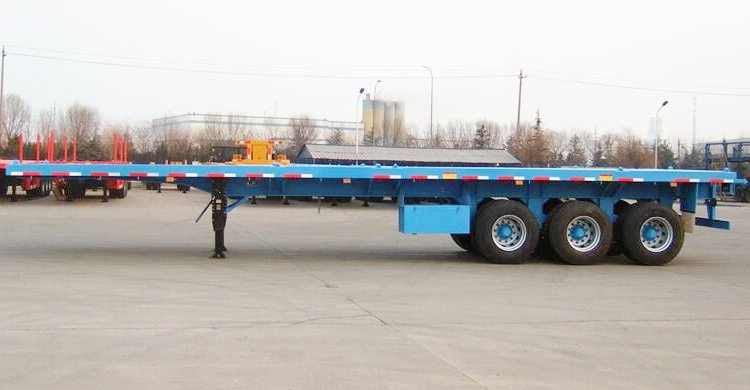 Tri Axle 40 Foot Flatbed Trailer Pictures, Images, Stock Photos