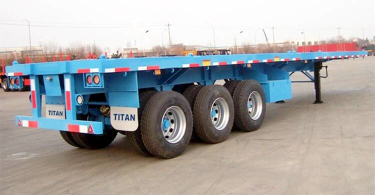 Tri Axle 40 Foot Flatbed Trailer Pictures, Images, Stock Photos