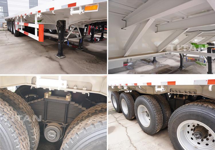 4 Axle 48Ft Flat bed Trailer for Sale In Sudan