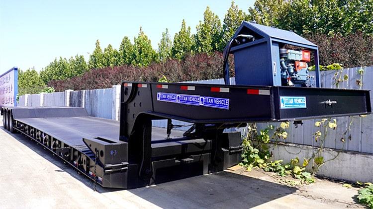 120 Ton Lowbed Trailer with Front Loading for Sale Price, Drawing, Video
