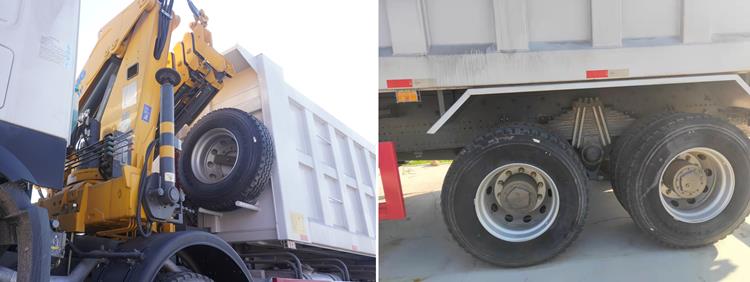 SINOTRUK HOWO 6x4 Dump Boom Truck 371HP With Crane for Sale In Nigeria