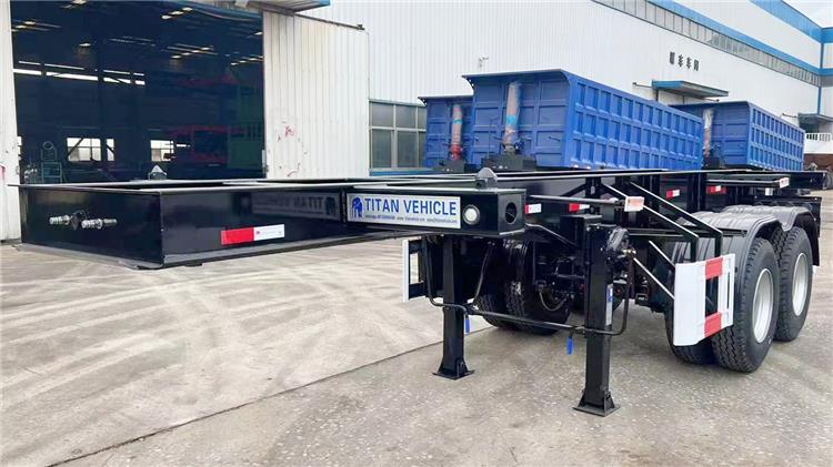 2 Axle 20ft Container Chassis Trailer for Sale In Dominica