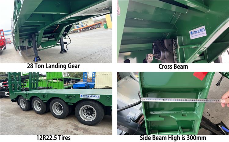 4 Axle 100 Ton Low Loader Trailer for Sale In Dominican