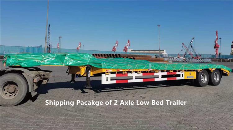 2 Axle Hydraulic Truck Trailer Low Bed Trailer for Sale In Mauritania