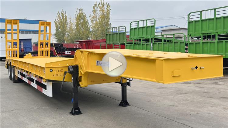 2 Axle Hydraulic Truck Trailer Low Bed Trailer for Sale In Mauritania