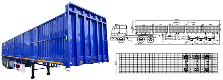 Flatbed Trailer with Side Wall with 1200mm High Side for Sale Near Me