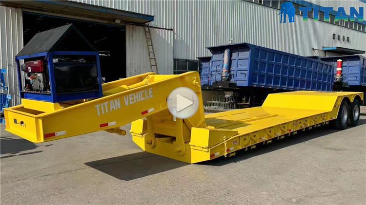 2 Axle 60 Ton Removable Gooseneck Trailer for Sale In Dominican