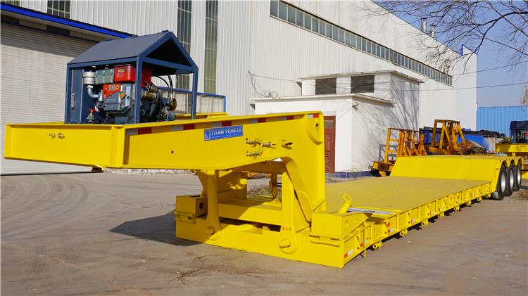 Tri Axle 80 Ton Lowboy Gooseneck Trailer for Sale Near Me