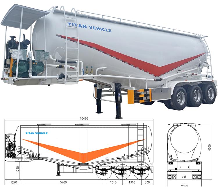 30CBM Dry Bulk Tanker Trailer for Sale Manufactures in Tanzania