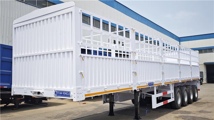 4 Axle 80 Ton Fence Cargo Semi Trailer for Sale in Zimbabwe