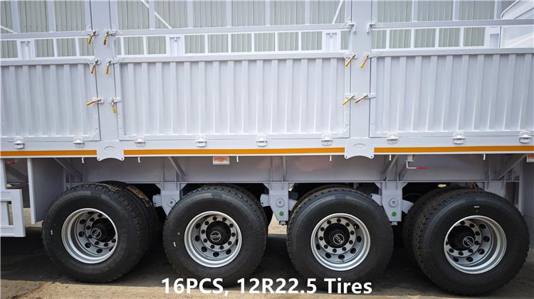 4 Axle 80 Ton Fence Cargo Semi Trailer for Sale in Zimbabwe