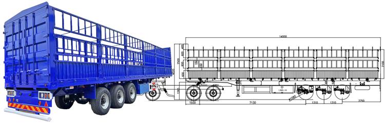 80 Ton Livestock Animal Transport Trailer for Sale In Djibouti