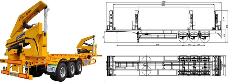 40ft Container Side Loader Trailer Price for Sale In Papua New Guinea