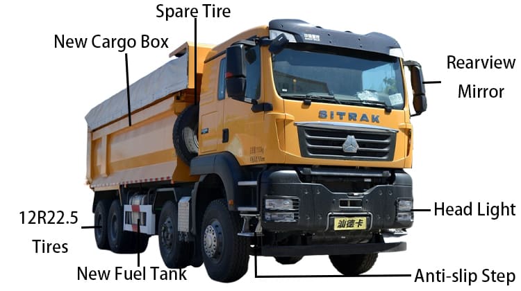 LHD Used Sitrak G7W 400 Howo 8x4 Dump Truck for Sale in Cameroon