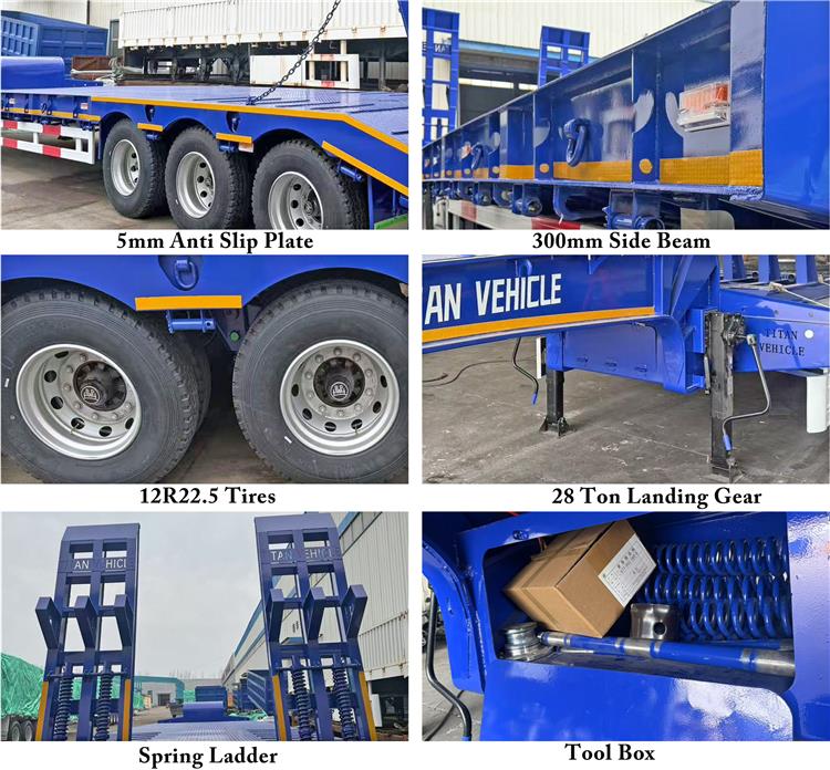 3 Axle 60 Ton Low Bed Trailer for Sale In Saudi Arabia