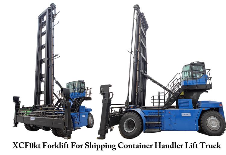 XCF0kt Forklift For Shipping Container Handler Lift Truck In Chile