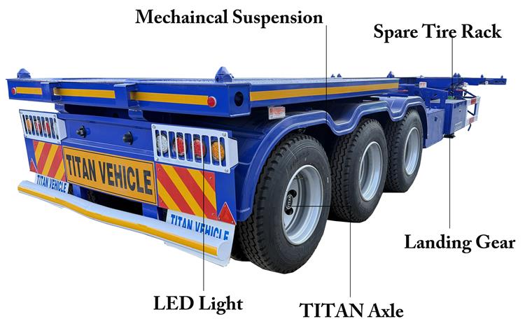 40 foot Shipping Container Chassis Trailer for Sale In Ghana