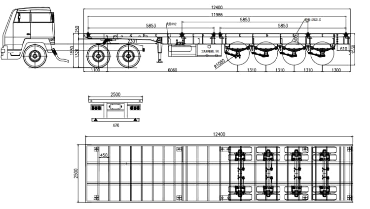 4 Axle Flatbed Trailer for Sale in Nigeria