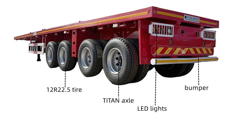 4 Axle Flatbed Trailer for Sale in Nigeria