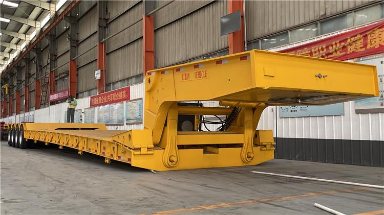 4 Line 8 Axle 150 Ton Detachable Gooseneck Lowboy Trailer for Sale In Saudi Arabia