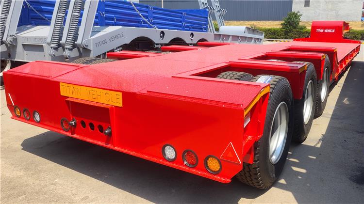 3 Axle 80 Ton Lowbed Truck Trailer for Sale In Liberia
