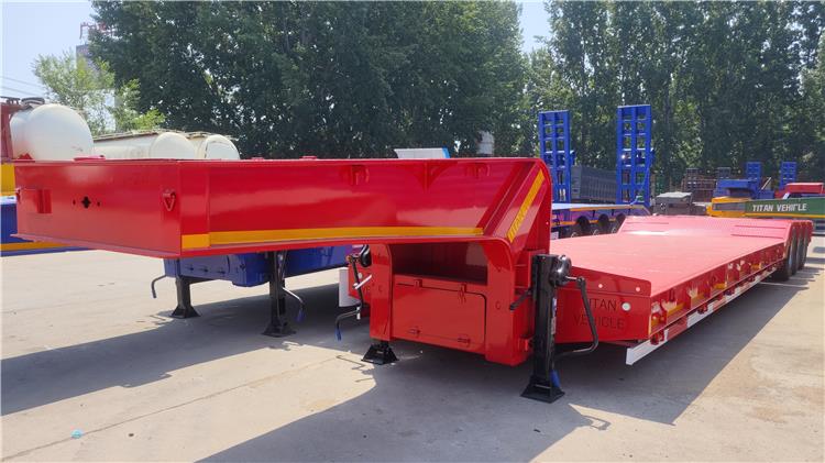 3 Axle 80 Ton Lowbed Truck Trailer for Sale In Liberia