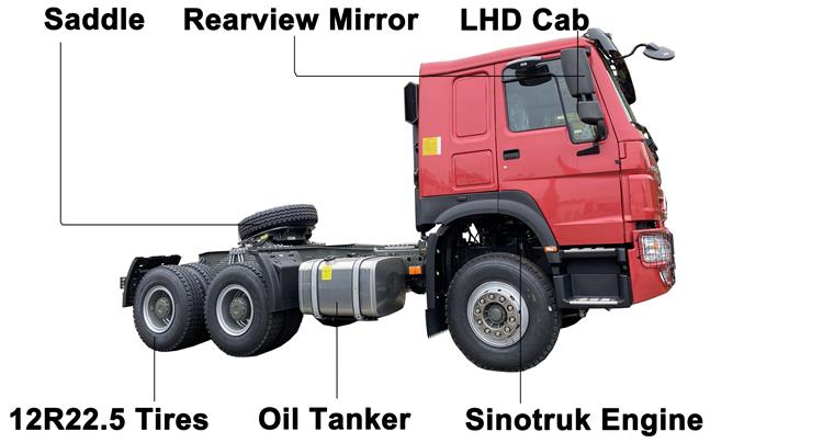 Howo 371 Tractor Truck 6x4 for Sale In Ghana - 2026 New Model
