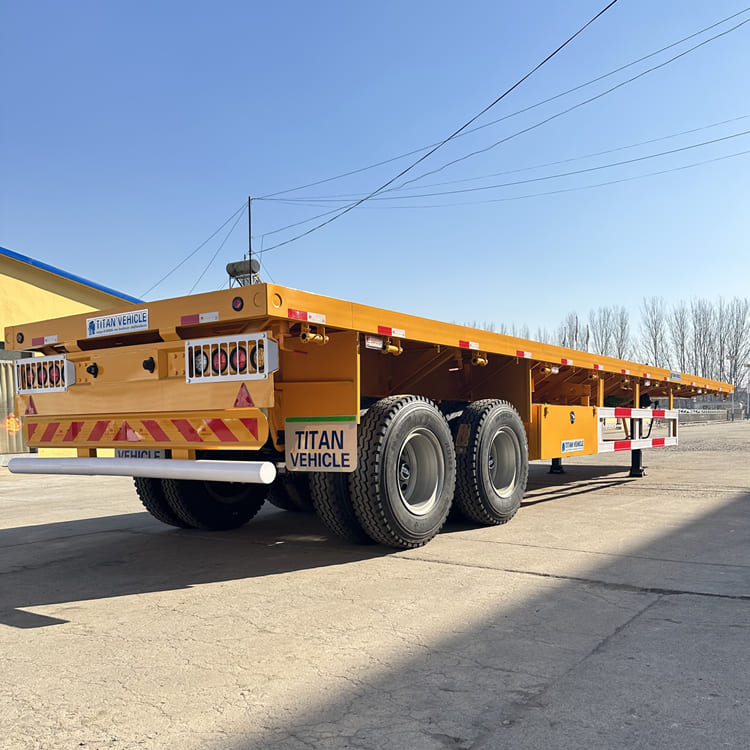 2 Axle Flatbed Semi Trailer