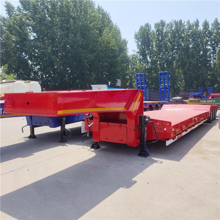 3 Axle 80 Ton Lowbed Truck Trailer